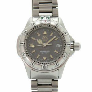 TAG Heuer Professional 200m WF1411-0 Stainless Steel Grey Quartz Watch 0555TA...